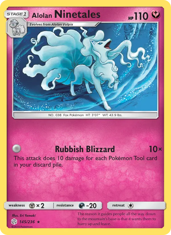 Alolan Ninetales - Cosmic Eclipse Pokemon Card
