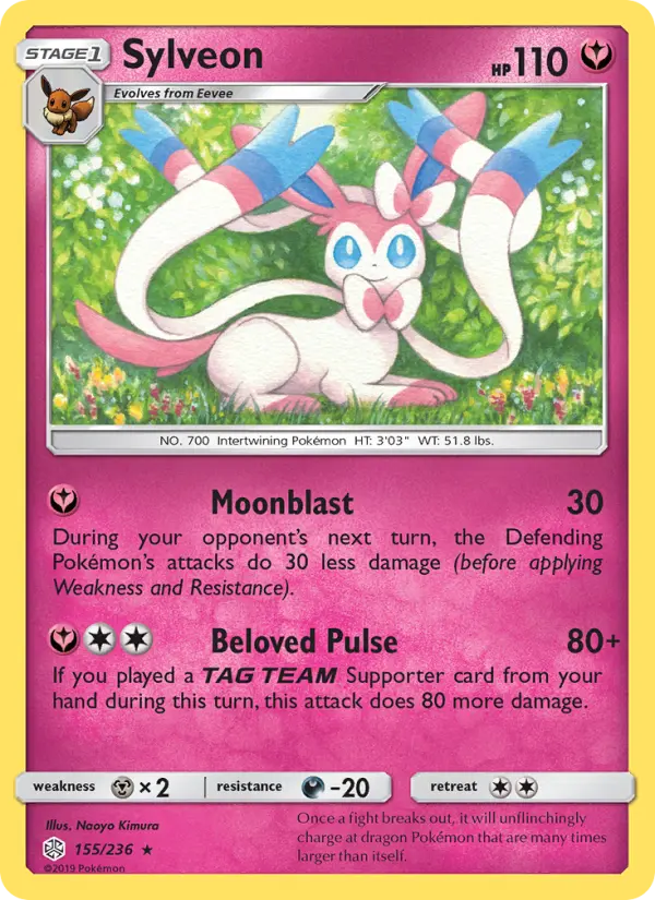 Sylveon - Cosmic Eclipse Pokemon Card
