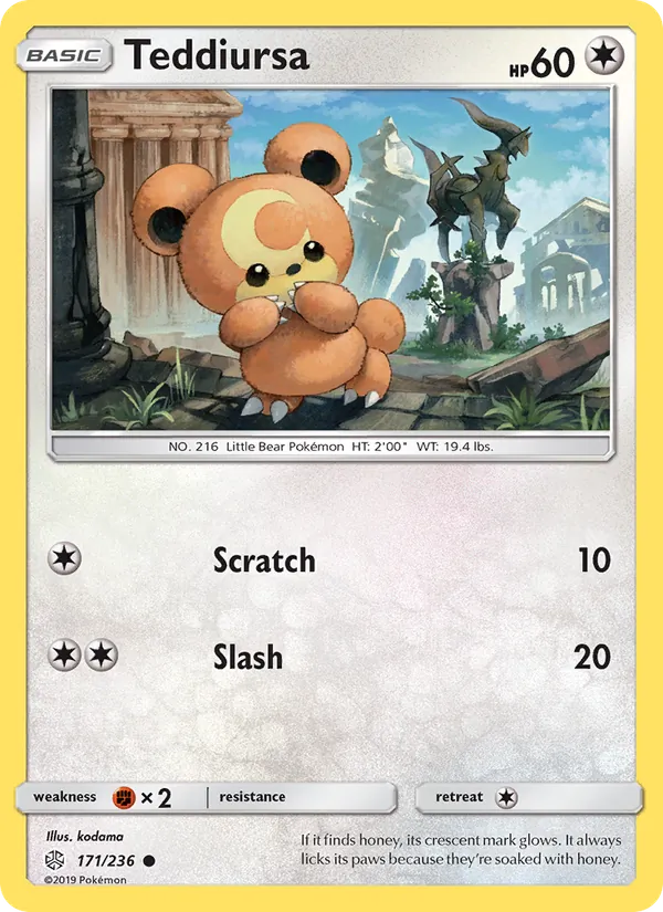 Teddiursa - Cosmic Eclipse Pokemon Card