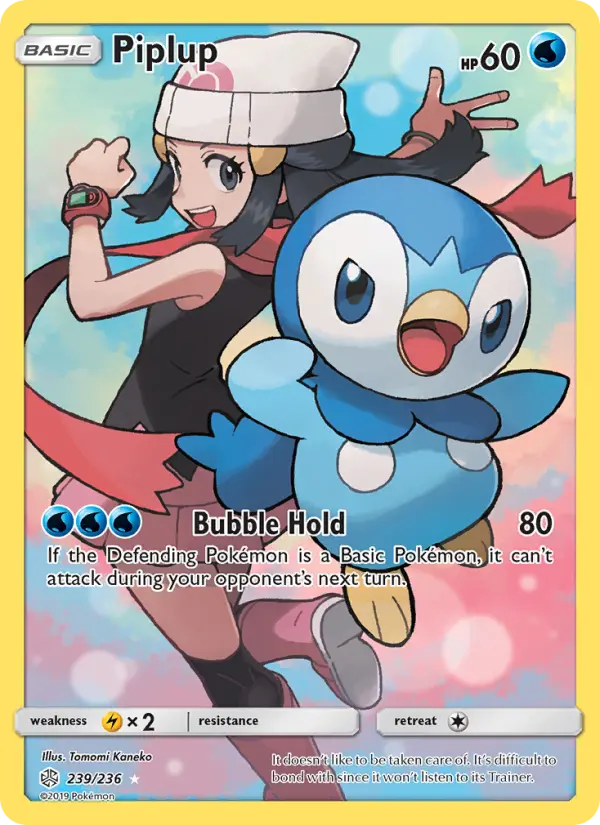 Piplup - Cosmic Eclipse Pokemon Card