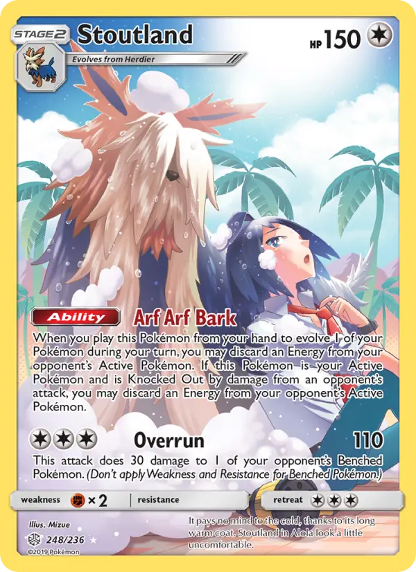 Stoutland - Cosmic Eclipse Pokemon Card