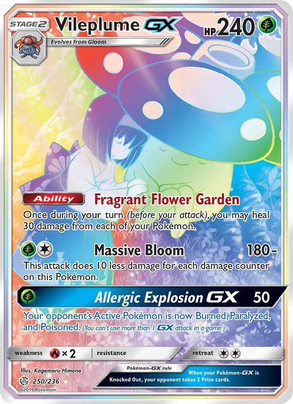 Vileplume GX - Cosmic Eclipse Pokemon Card