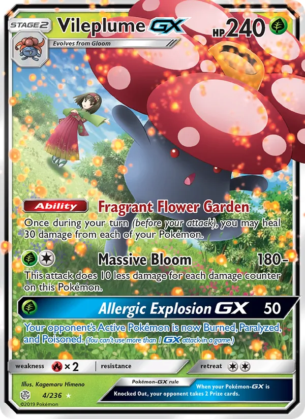 Vileplume GX - Cosmic Eclipse Pokemon Card