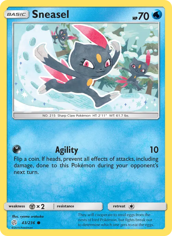 Sneasel - Cosmic Eclipse Pokemon Card