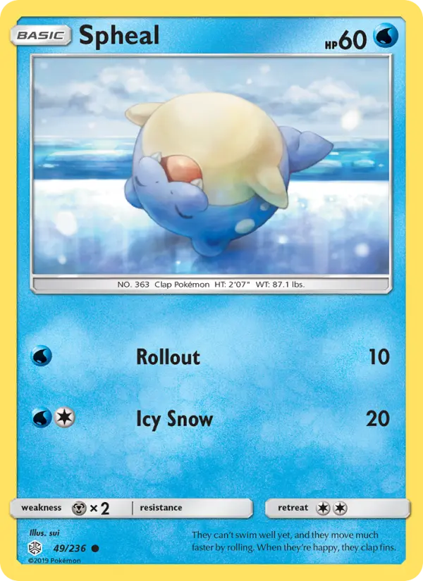 Spheal - Cosmic Eclipse Pokemon Card