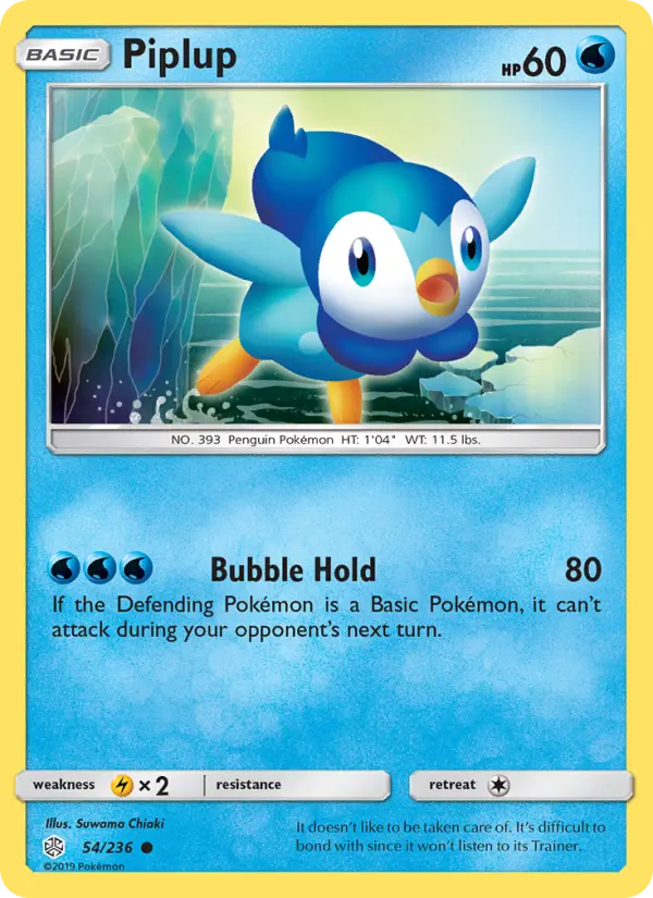Piplup - Cosmic Eclipse Pokemon Card