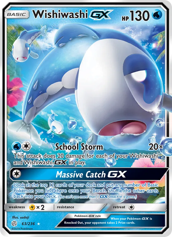 Wishiwashi GX - Cosmic Eclipse Pokemon Card