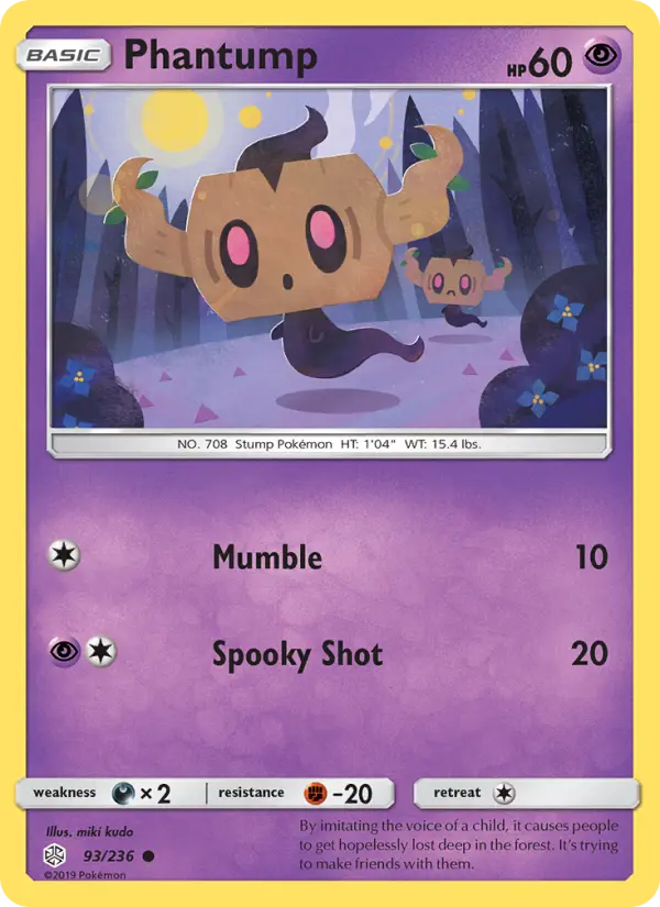 Phantump - Cosmic Eclipse Pokemon Card
