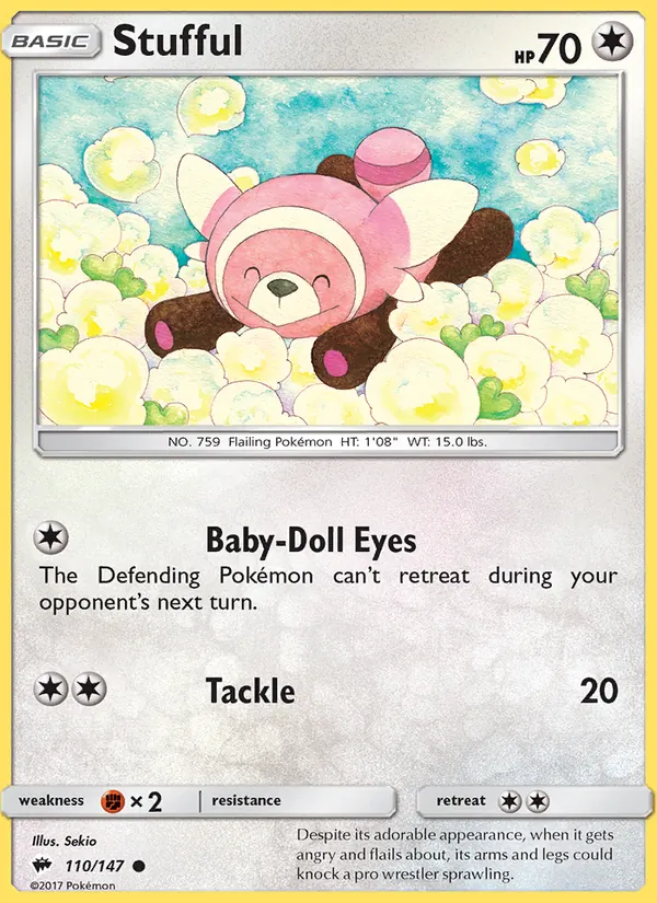 Stufful - Burning Shadows Pokemon Card