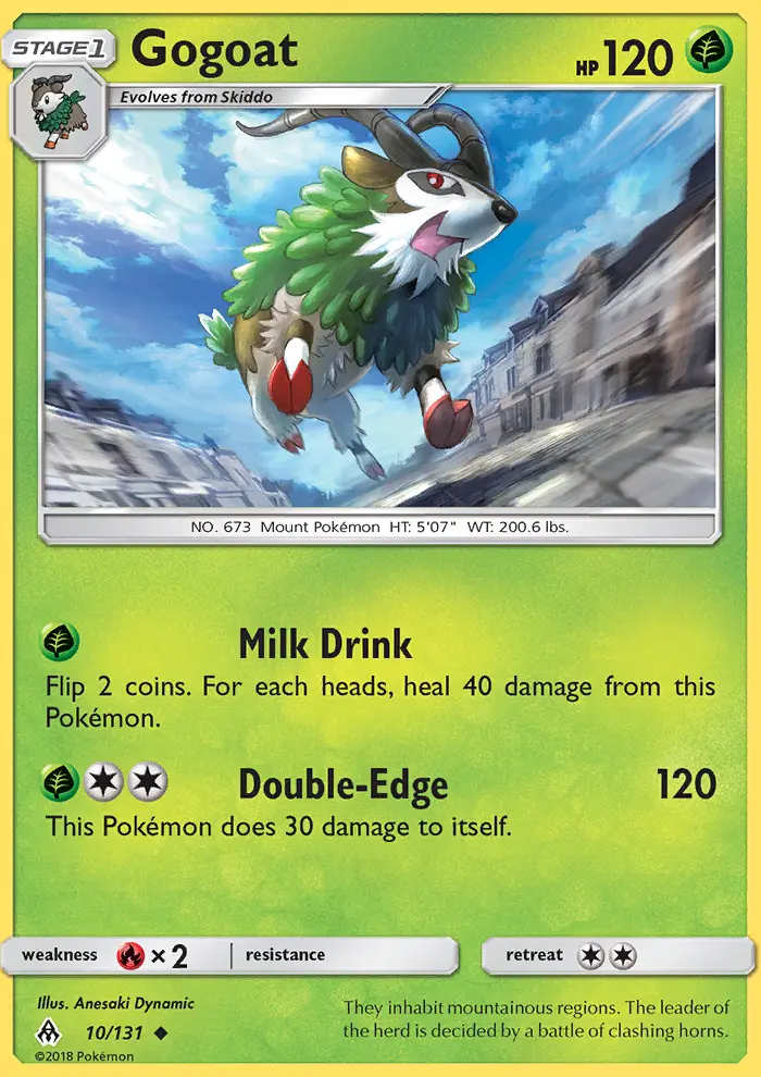 Gogoat - Forbidden Light Pokemon Card