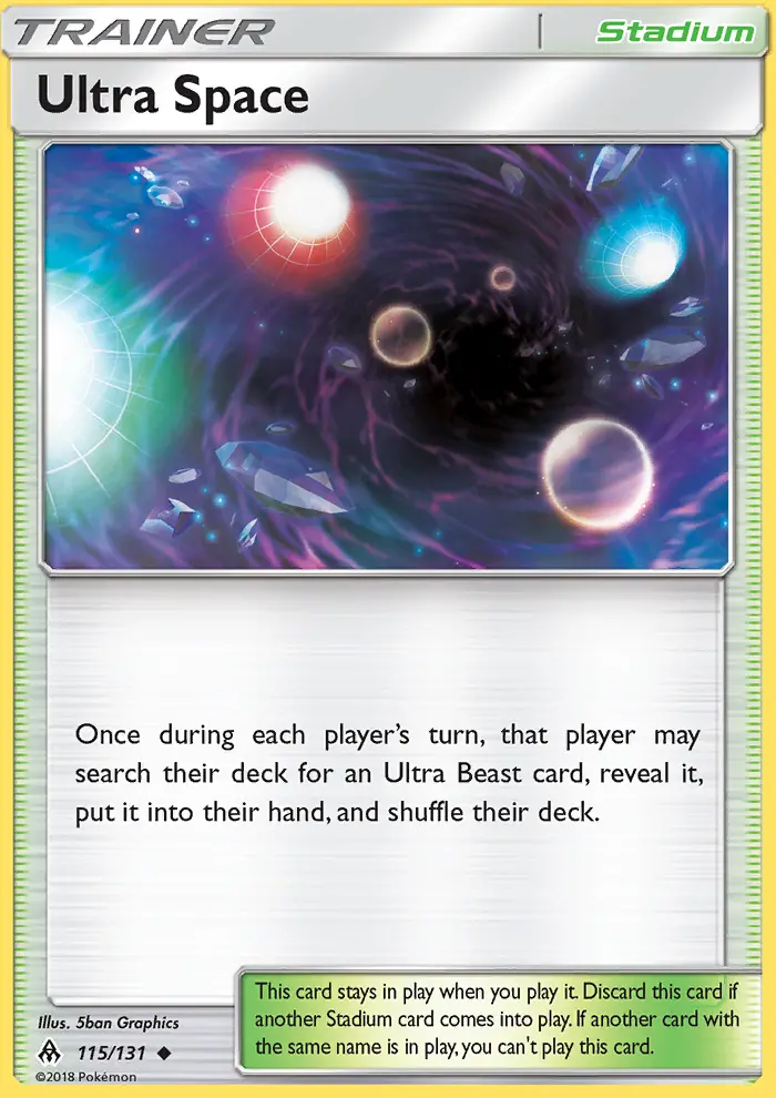 Ultra Space - Forbidden Light Pokemon Card