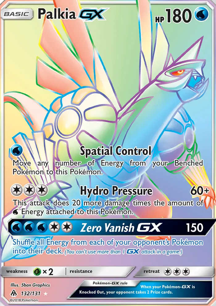 Palkia GX - Forbidden Light Pokemon Card