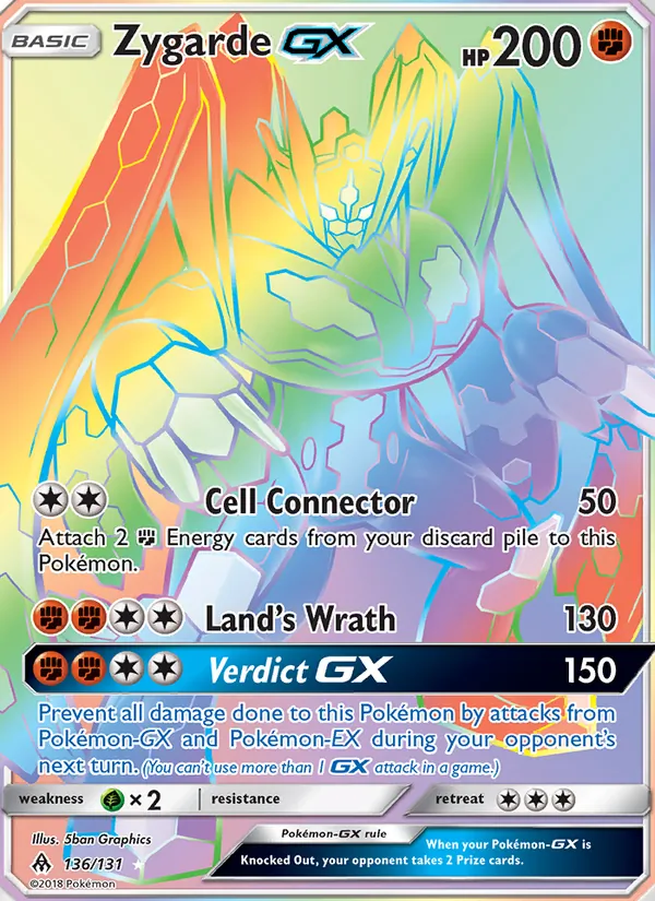 Zygarde GX - Forbidden Light Pokemon Card