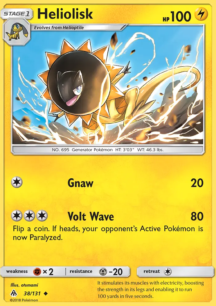 Heliolisk - Forbidden Light Pokemon Card