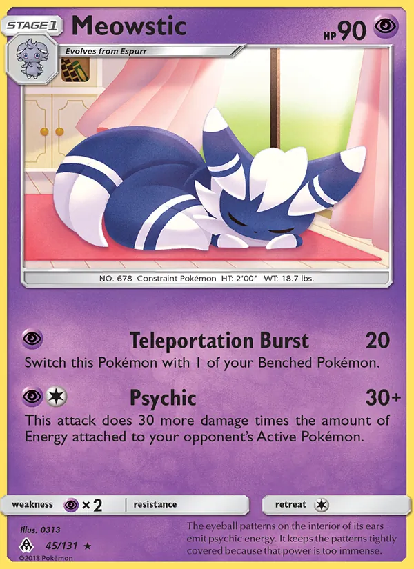 Meowstic - Forbidden Light Pokemon Card