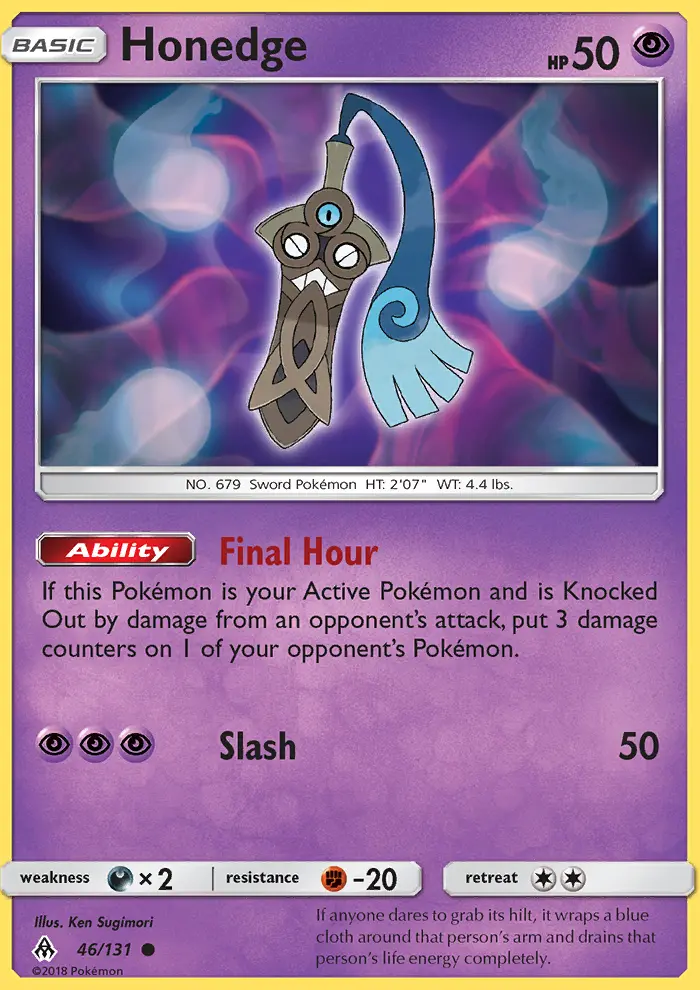 Honedge - Forbidden Light Pokemon Card