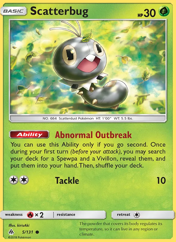 Scatterbug - Forbidden Light Pokemon Card