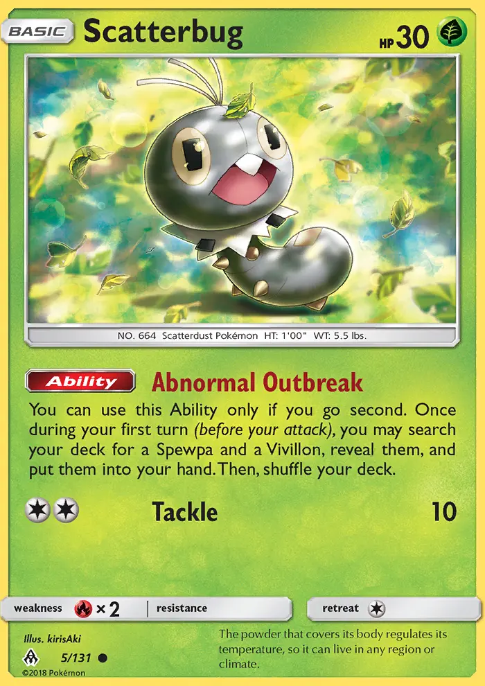 Scatterbug - Forbidden Light Pokemon Card