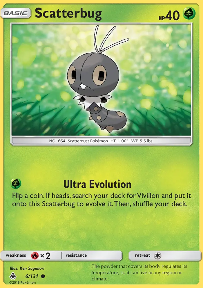 Scatterbug - Forbidden Light Pokemon Card