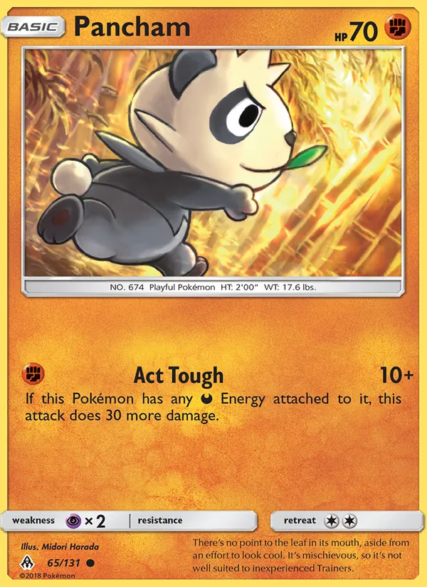 Pancham - Forbidden Light Pokemon Card