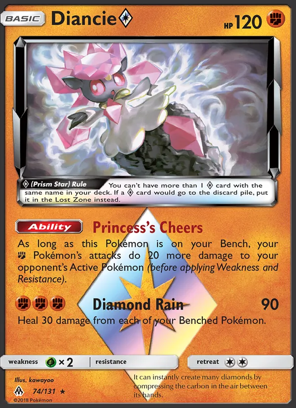 Diancie ◇ - Forbidden Light Pokemon Card