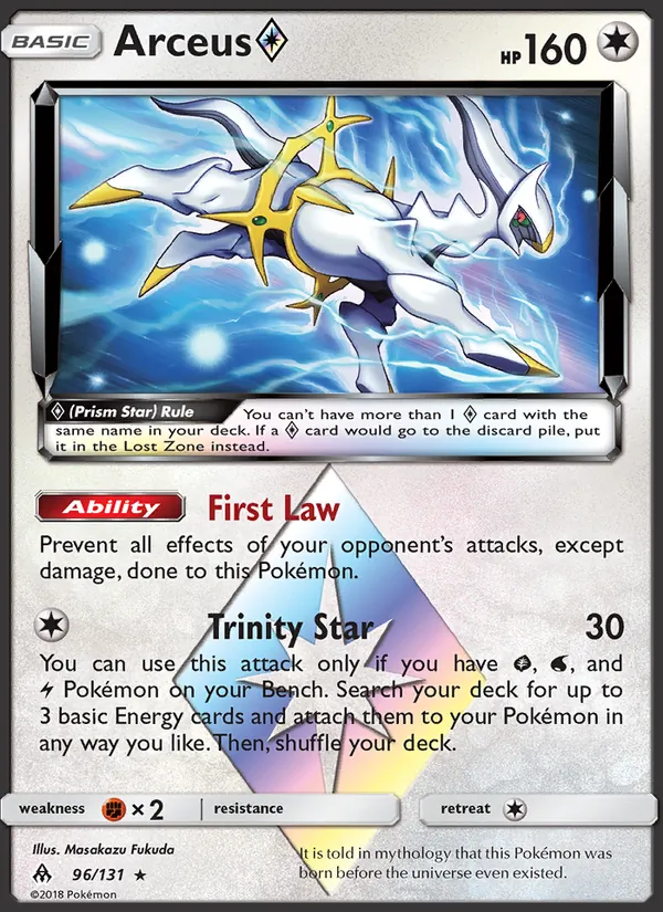 Arceus ◇ - Forbidden Light Pokemon Card