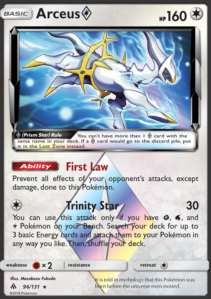Arceus ◇ - Forbidden Light Pokemon Card