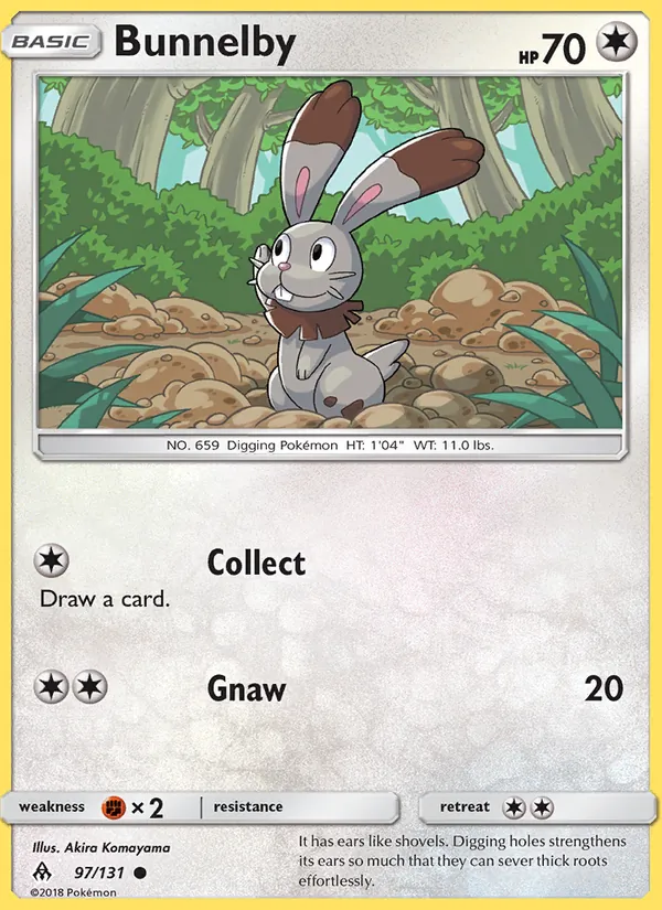 Bunnelby - Forbidden Light Pokemon Card