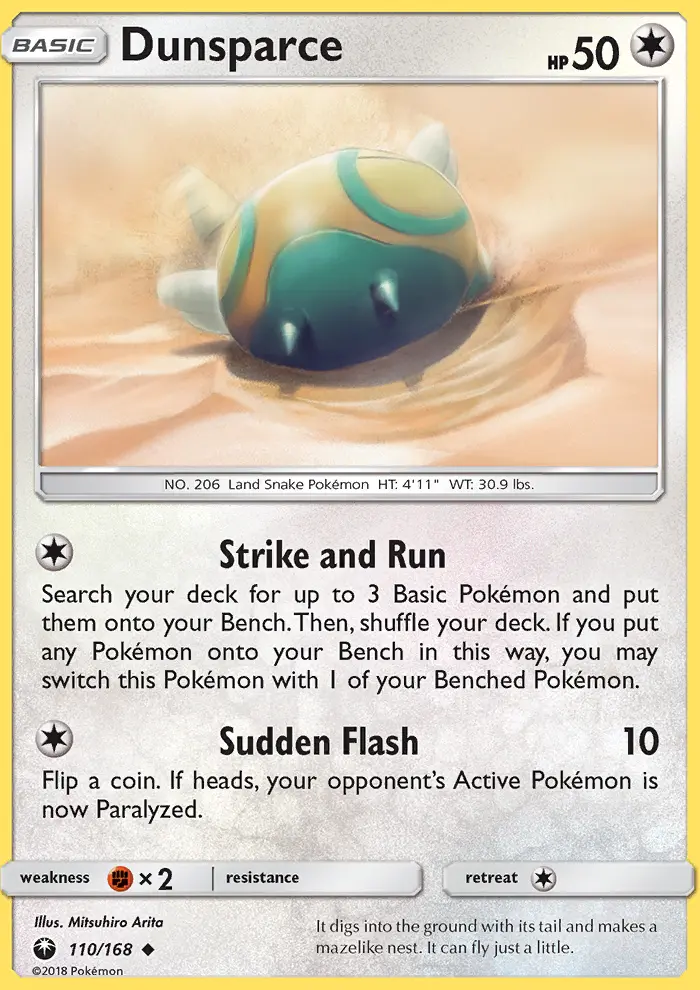 Dunsparce - Celestial Storm Pokemon Card