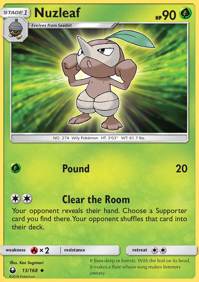 Nuzleaf - Celestial Storm Pokemon Card