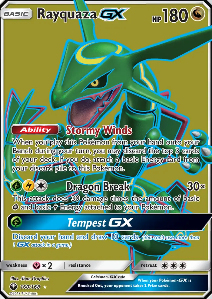 Rayquaza GX - Celestial Storm Pokemon Card