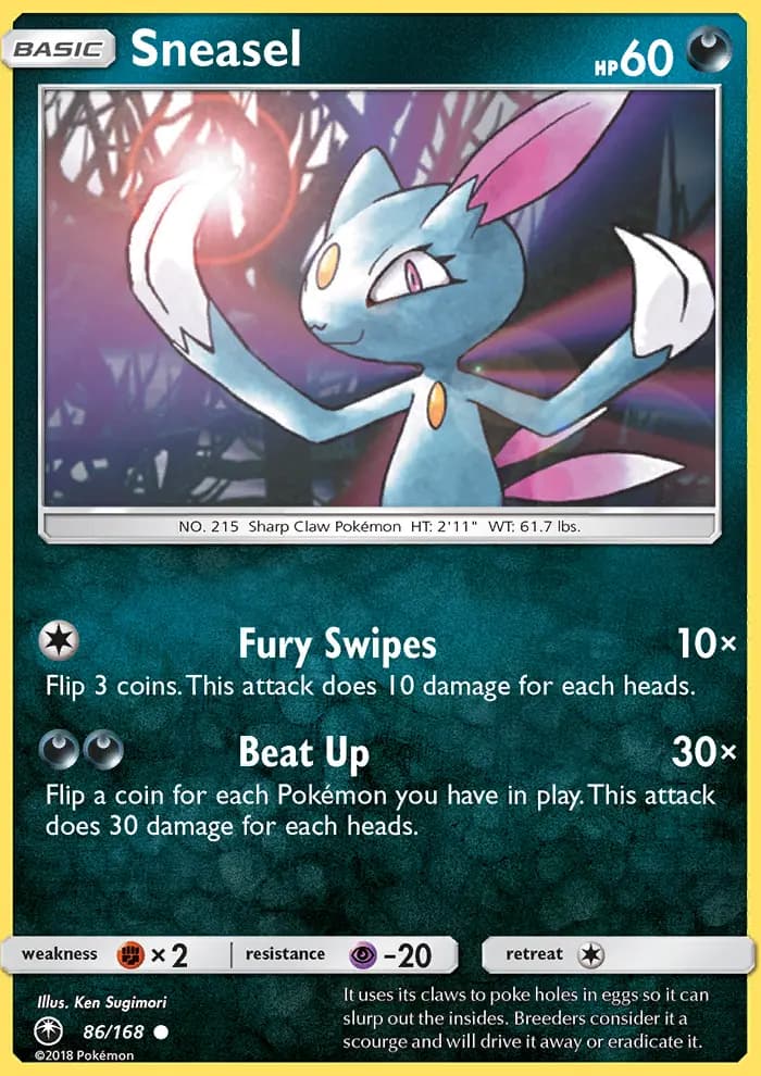 Sneasel - Celestial Storm Pokemon Card