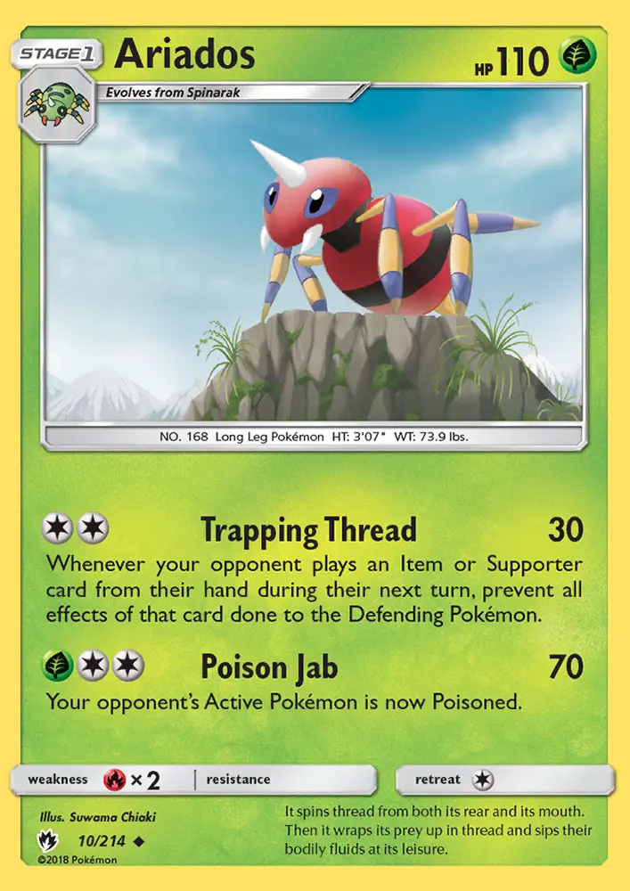 Ariados - Lost Thunder Pokemon Card