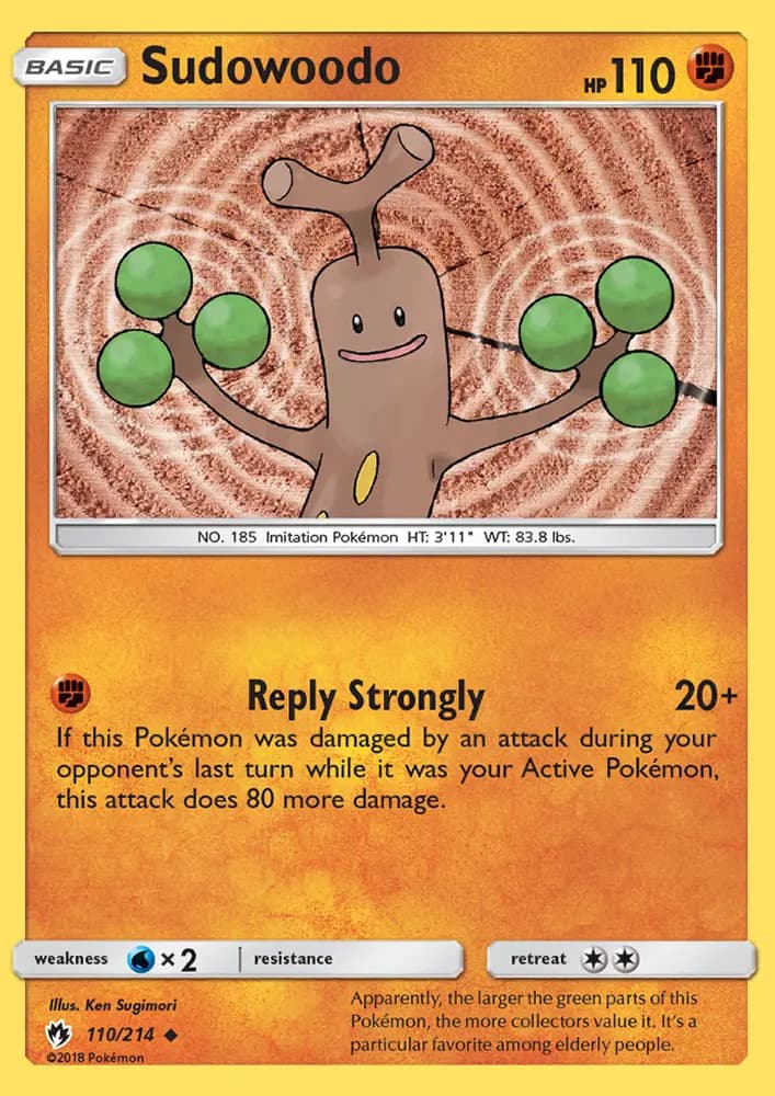 Sudowoodo - Lost Thunder Pokemon Card