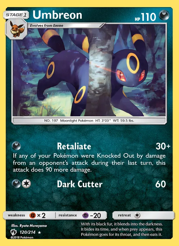 Umbreon - Lost Thunder Pokemon Card