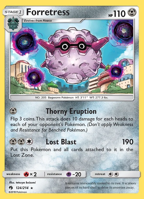 Forretress - Lost Thunder Pokemon Card