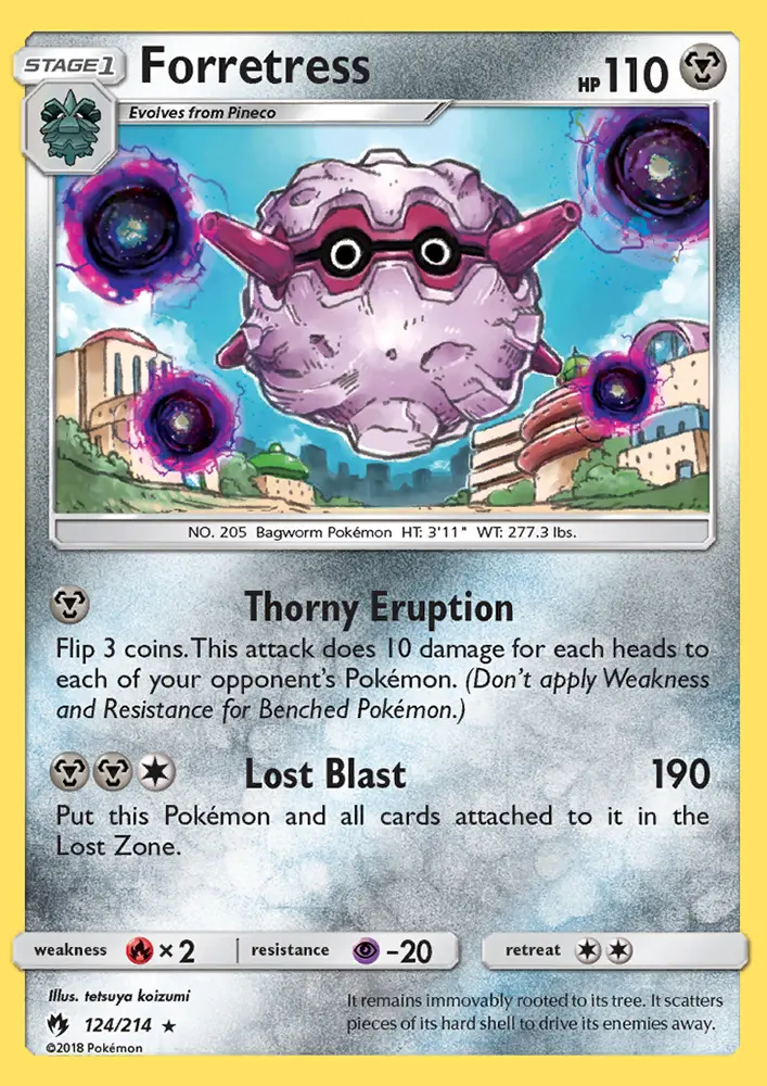 Forretress - Lost Thunder Pokemon Card