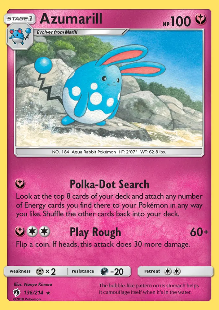 Azumarill - Lost Thunder Pokemon Card