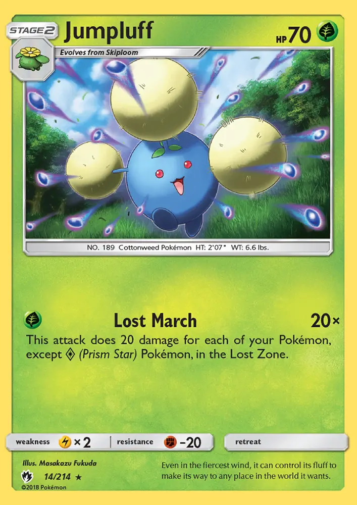 Jumpluff - Lost Thunder Pokemon Card