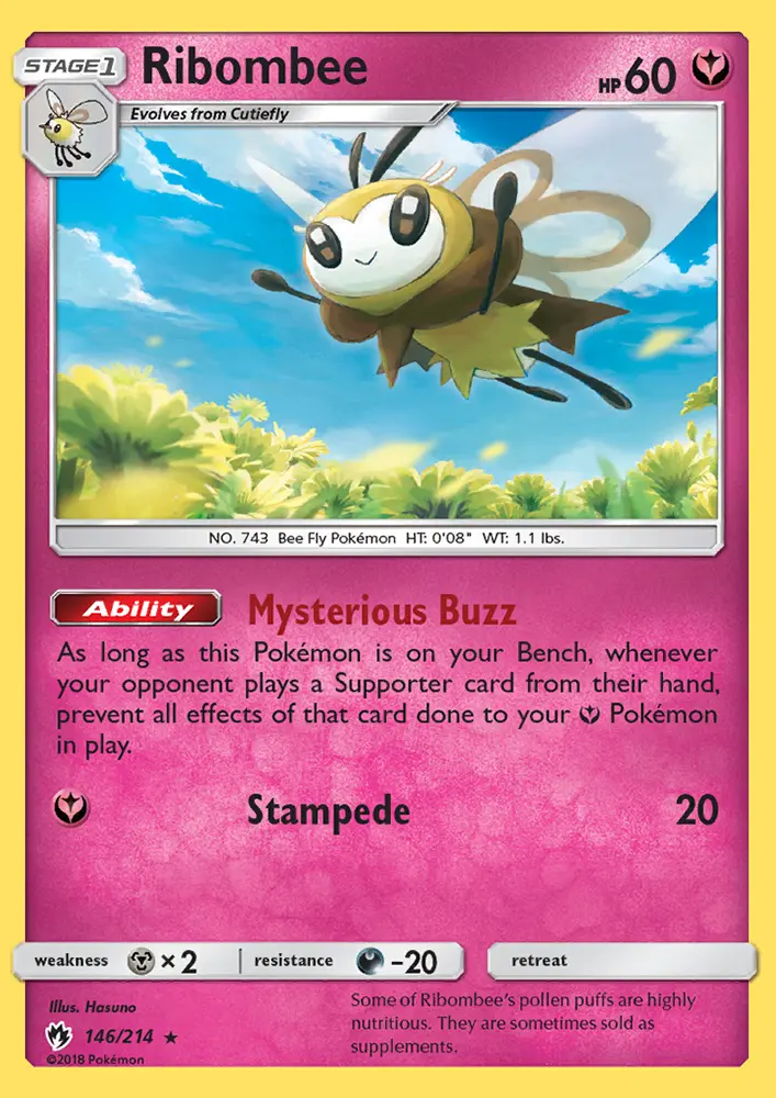 Ribombee - Lost Thunder Pokemon Card