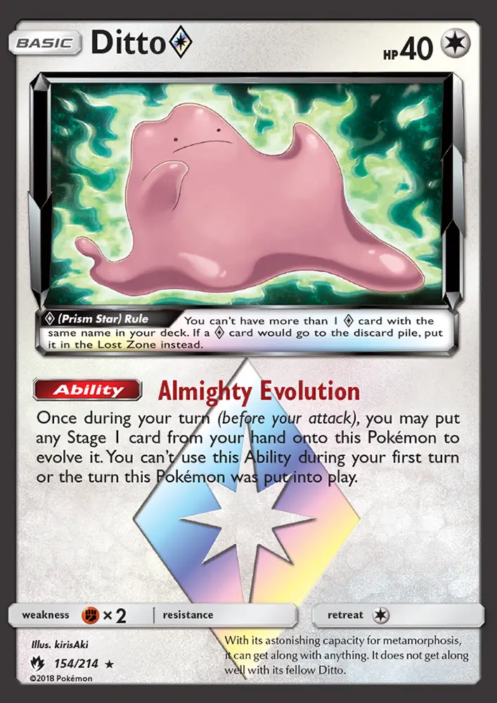 Ditto ◇ - Lost Thunder Pokemon Card
