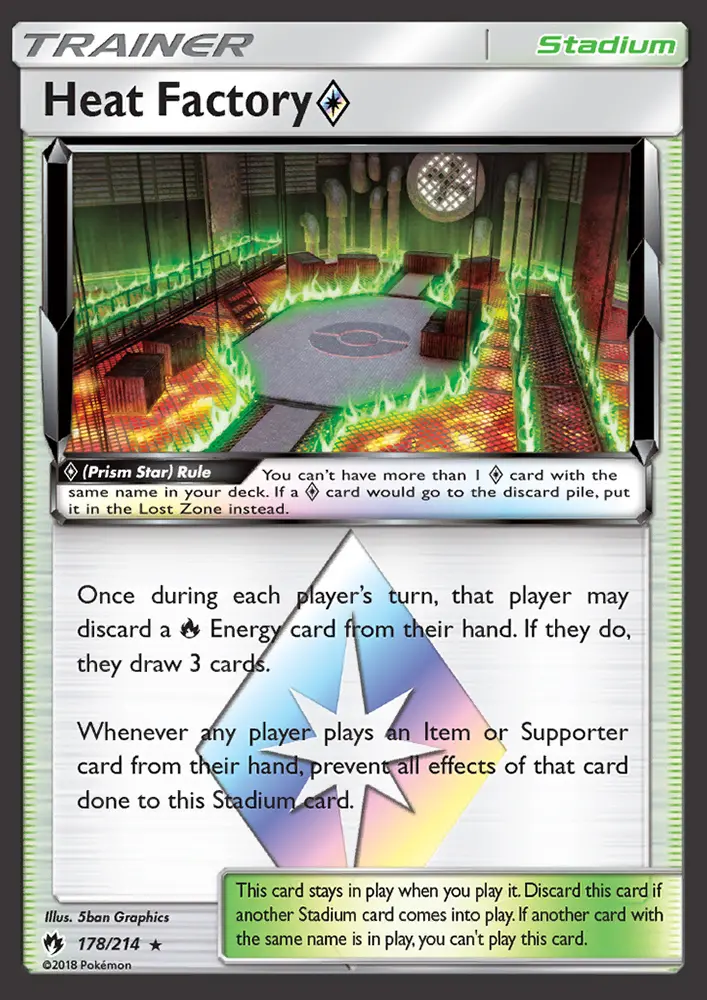 Heat Factory ◇ - Lost Thunder Pokemon Card