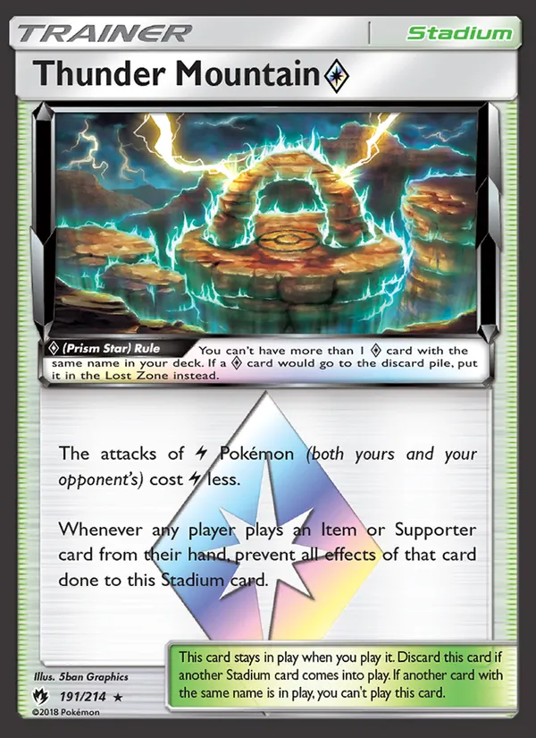 Thunder Mountain ◇ - Lost Thunder Pokemon Card