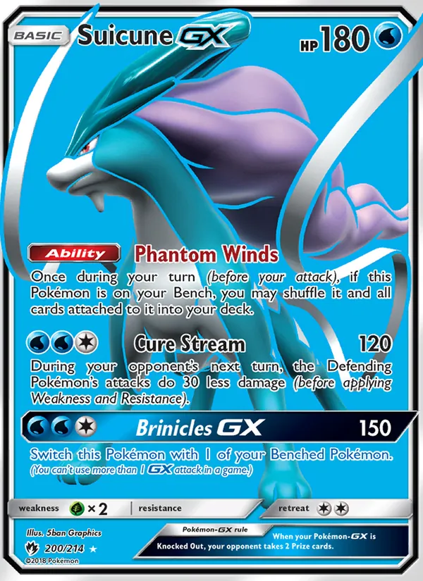Suicune GX - Lost Thunder Pokemon Card