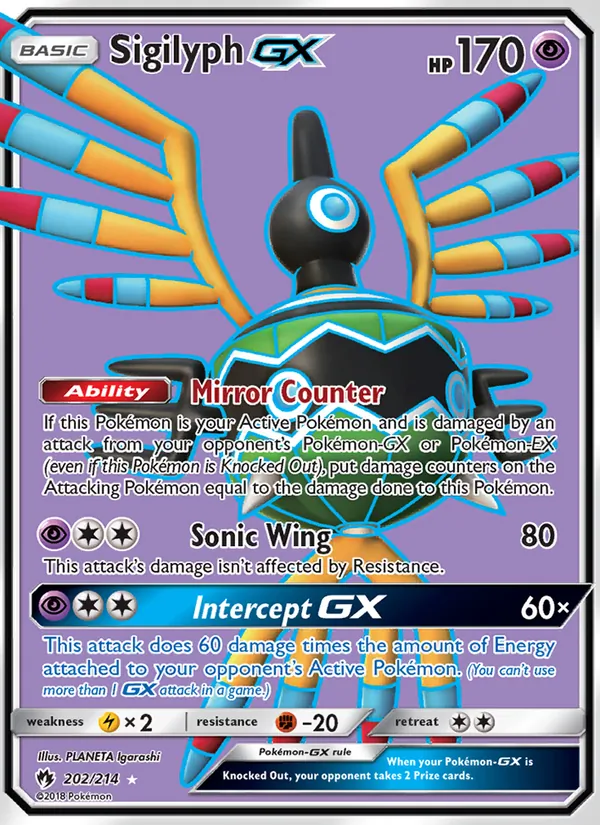Sigilyph GX - Lost Thunder Pokemon Card