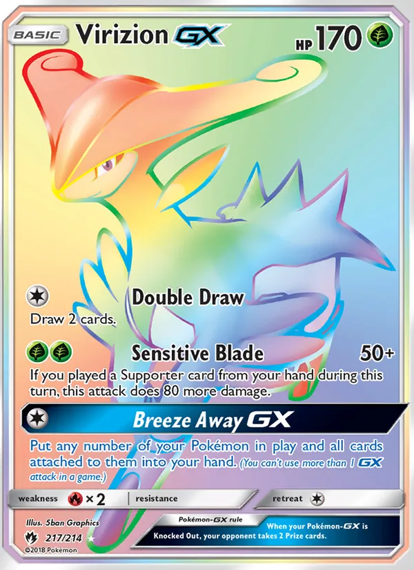 Virizion GX - Lost Thunder Pokemon Card