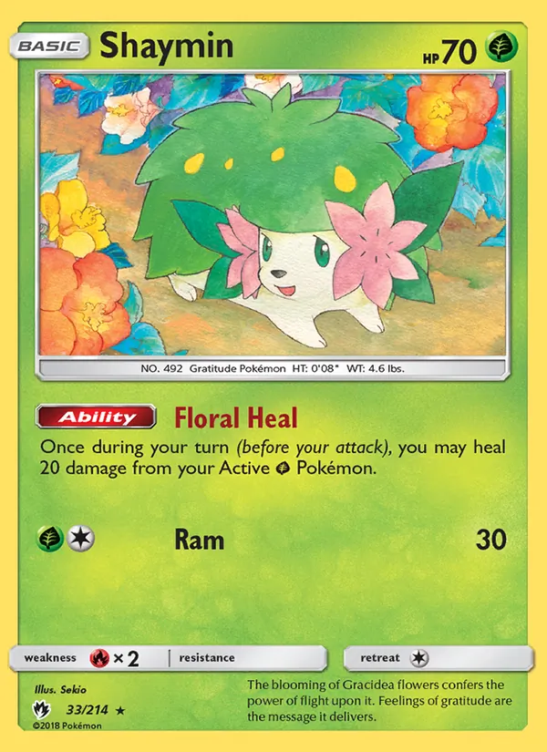 Shaymin - Lost Thunder Pokemon Card