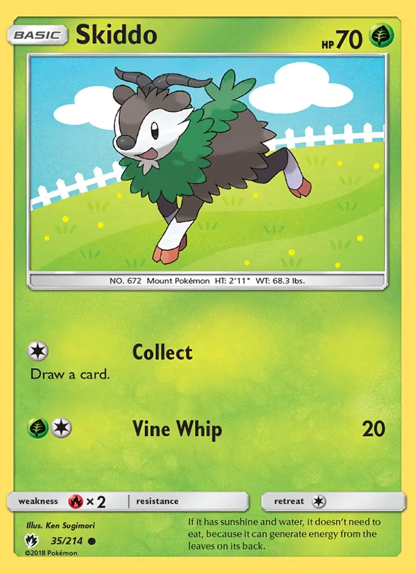 Skiddo - Lost Thunder Pokemon Card