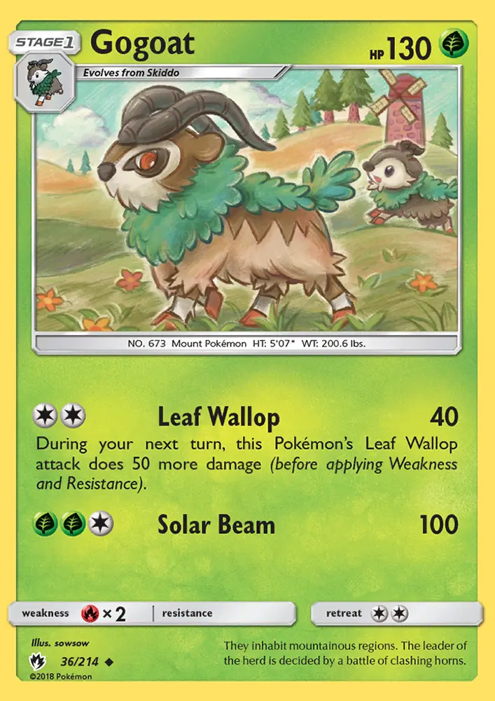 Gogoat - Lost Thunder Pokemon Card