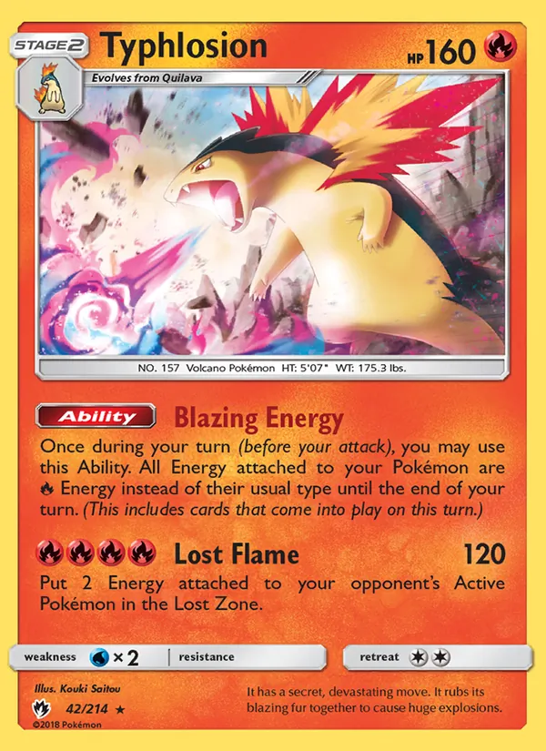 Typhlosion - Lost Thunder Pokemon Card
